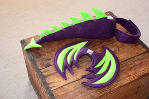 Kids Dragon Costume - Purple and Green