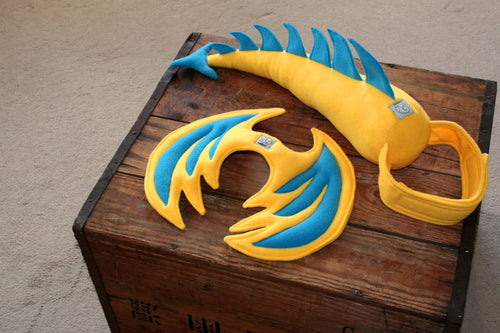 Kids Dragon Costume - Yellow and Blue