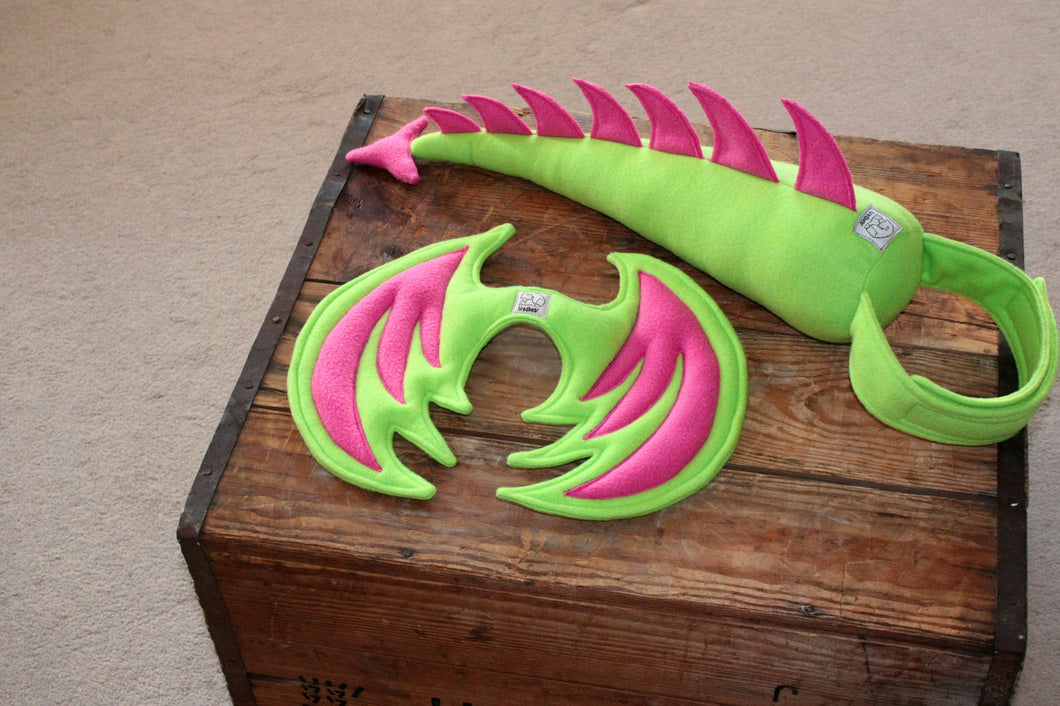Kids Dragon Costume - Green and Pink