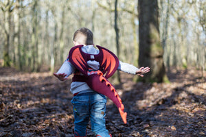 Kids Dragon Costume - Burgundy and Orange